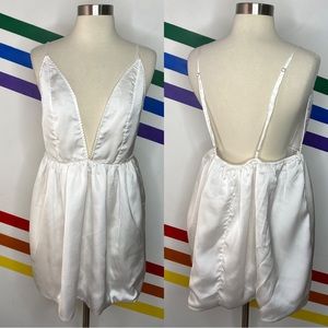 NEW Urban Outfitters white babydoll dress size large